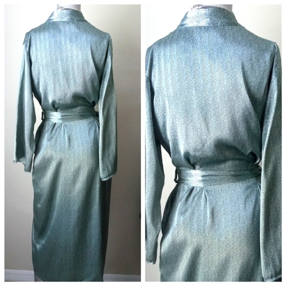 Jones New York Silky Herringbone Print Matching Belt Authentic Wrap Dress - Picture 12 of 12